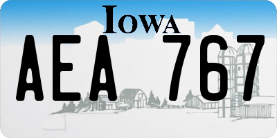 IA license plate AEA767