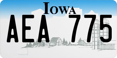 IA license plate AEA775
