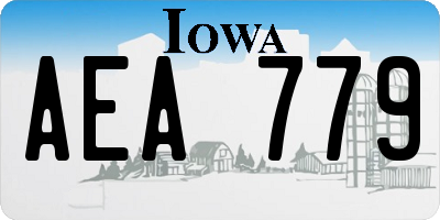 IA license plate AEA779