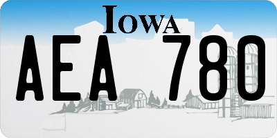 IA license plate AEA780