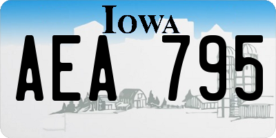 IA license plate AEA795