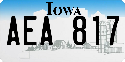 IA license plate AEA817