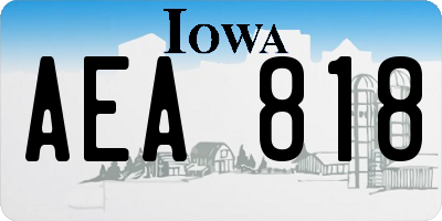 IA license plate AEA818