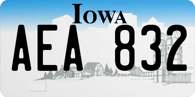 IA license plate AEA832