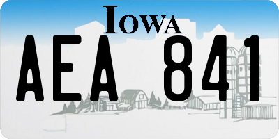 IA license plate AEA841