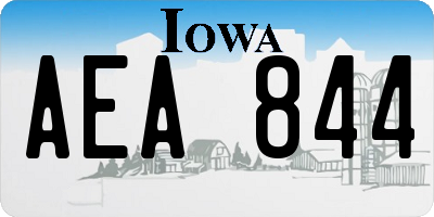 IA license plate AEA844