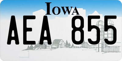 IA license plate AEA855