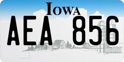 IA license plate AEA856