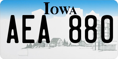 IA license plate AEA880