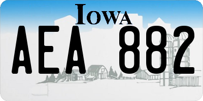 IA license plate AEA882