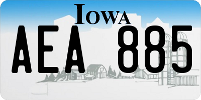 IA license plate AEA885