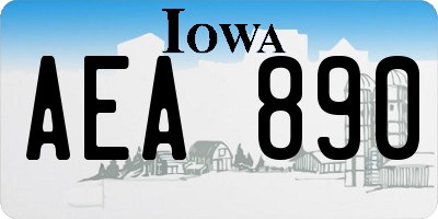 IA license plate AEA890