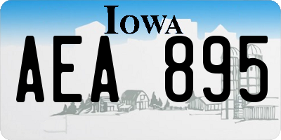 IA license plate AEA895