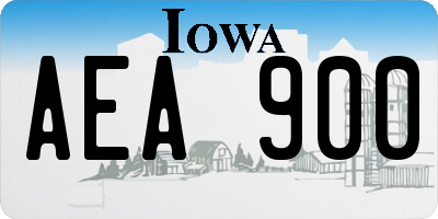 IA license plate AEA900