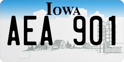 IA license plate AEA901