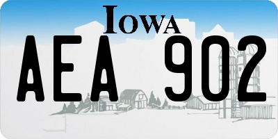 IA license plate AEA902