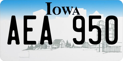 IA license plate AEA950