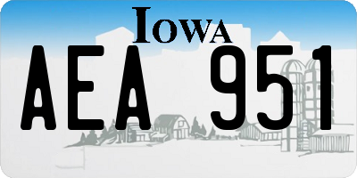 IA license plate AEA951