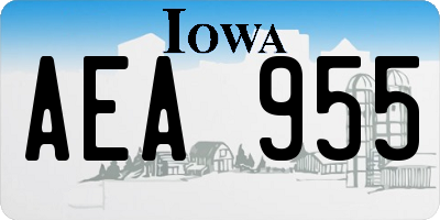 IA license plate AEA955