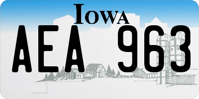 IA license plate AEA963