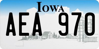 IA license plate AEA970