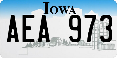 IA license plate AEA973