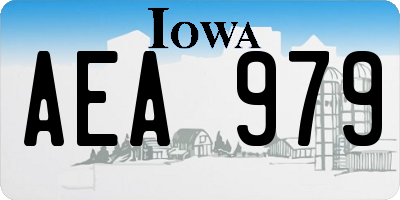 IA license plate AEA979