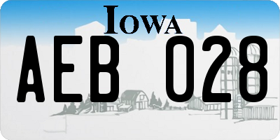 IA license plate AEB028