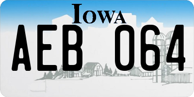 IA license plate AEB064