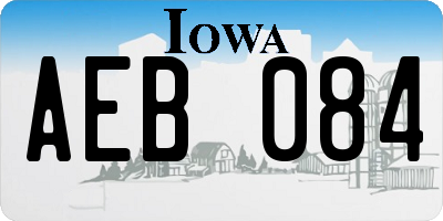 IA license plate AEB084