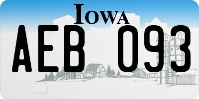 IA license plate AEB093
