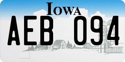 IA license plate AEB094