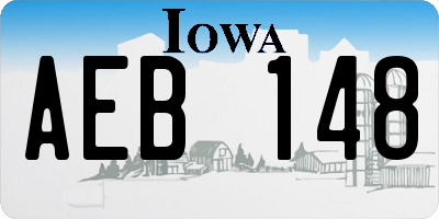 IA license plate AEB148