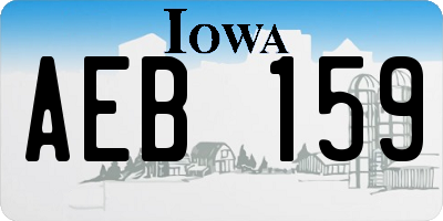 IA license plate AEB159