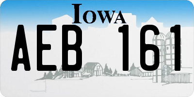 IA license plate AEB161