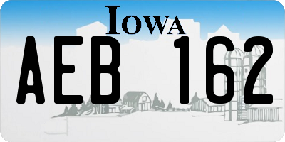 IA license plate AEB162