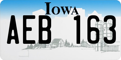 IA license plate AEB163