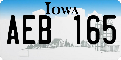 IA license plate AEB165