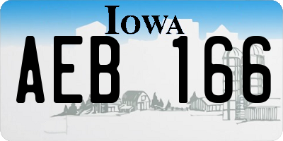 IA license plate AEB166