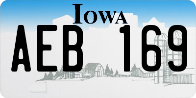IA license plate AEB169