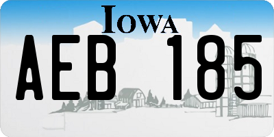 IA license plate AEB185