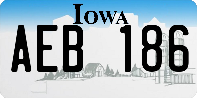 IA license plate AEB186