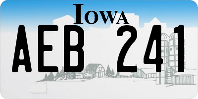 IA license plate AEB241