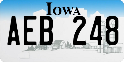 IA license plate AEB248