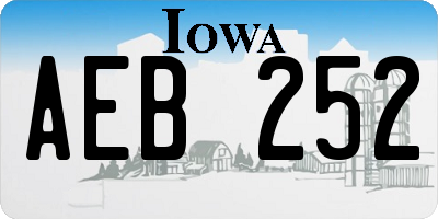 IA license plate AEB252