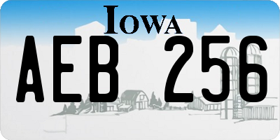 IA license plate AEB256