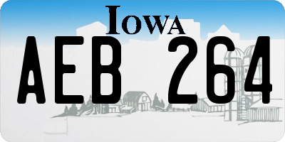IA license plate AEB264