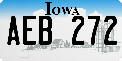 IA license plate AEB272