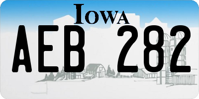 IA license plate AEB282