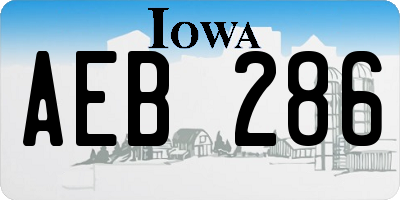IA license plate AEB286